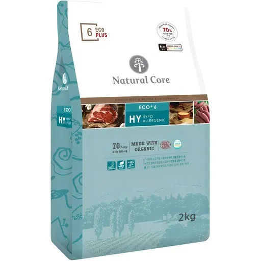 네츄럴코어 전연령 강아지 에코플러스6 건식사료, 소, 2kg