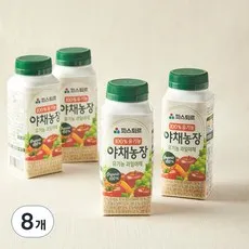 파스퇴르 야채농장 유기농 과일야채주스, 190ml, 8개