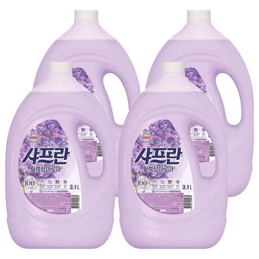 샤프란 플러스 섬유유연제 릴렉싱아로마 본품, 3.1L