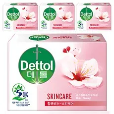 데톨 스킨케어 향균비누, 100g, 4개입