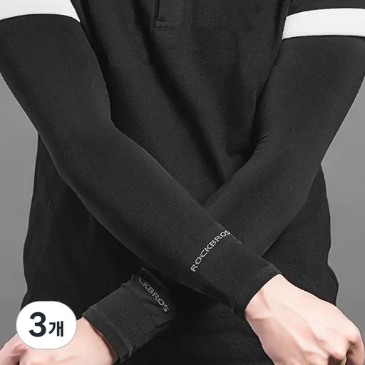 락브로스 남녀공용 스포츠암슬리브 자전거 쿨토시 XT9002 2p, 블랙