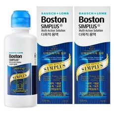 보스톤 심플러스 렌즈 세정액, 120ml, 2개