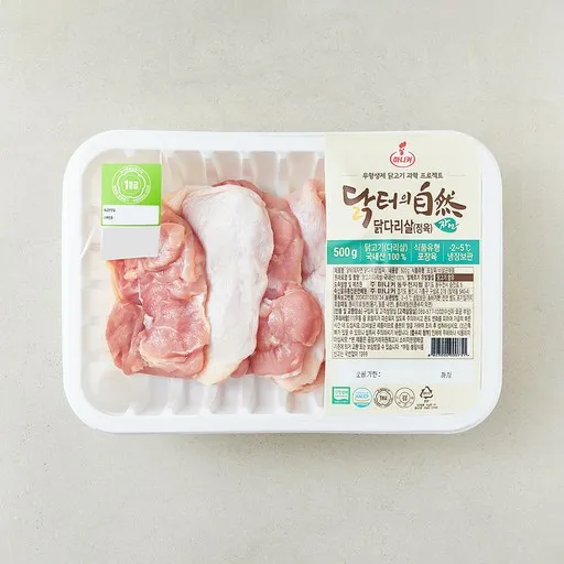 마니커 닭터의자연 무항생제 인증 1등급 닭다리살 정육 (냉장), 500g