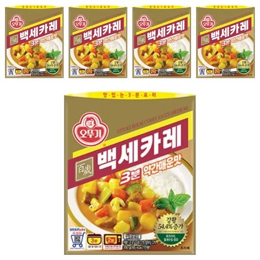 오뚜기3분 백세카레 약간매운맛, 1개, 200g