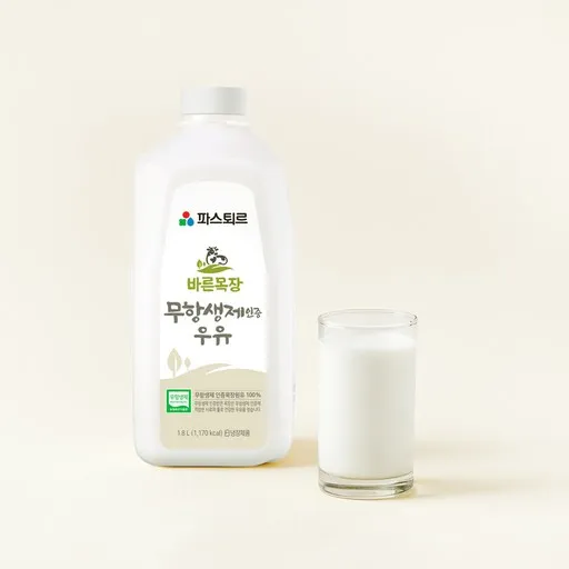 파스퇴르 무항생제 인증 바른목장 우유, 2.3L
