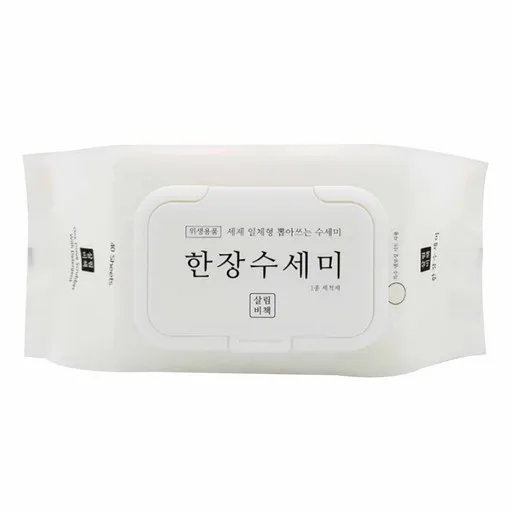 살림비책 일회용 뽑아쓰는 세제일체형 한장수세미