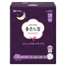 좋은느낌 오리지널 생리대 날개형, 슈퍼롱