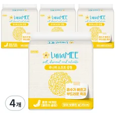 루나미 소프트 생리대 중형 날개형, 18개입, 4개