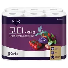 코디 키친타월, 150매, 6개