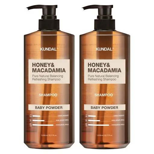 쿤달 허니 앤드 마카다미아 네이처 샴푸 베이비파우더향, 500ml
