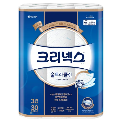 크리넥스 울트라클린 화이트, 25m, 24개입, 1개