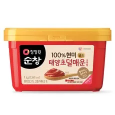 청정원순창 100% 현미 태양초 덜매운 고추장 골드, 1kg
