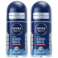 니베아 맨 데오도란트 롤온 쿨킥, 50ml, 2개