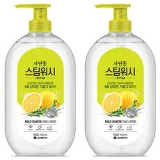자연퐁 스팀워시 4X 주방세제 레몬향, 750ml, 2개