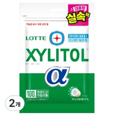 롯데자일리톨 알파 오리지날 추잉껌 리필, 195g