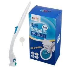 코멧 일회용 변기 클리너 대용량 브러쉬 24입 + 핸들 +전용고리 세트 레몬향, 레몬, 1개