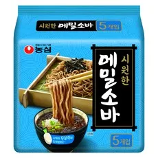 농심 메밀소바, 127g, 5개