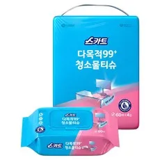 스카트 잘 닦이는 다목적 99플러스 청소물티슈 60p