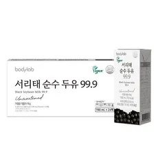 바디랩 서리태 순수 두유 99.9, 190ml