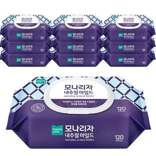 모나리자 내추럴 마일드 물티슈 캡형