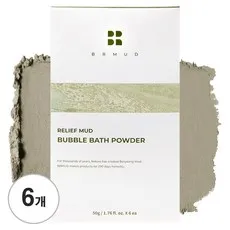 릴리프 머드 버블 거품 입욕제 파우더타입 라벤더향, 50g, 6개