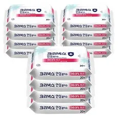 크리넥스 안심 물티슈, 4.644g, 20매, 1개