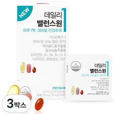 데일리밸런스원 하루1팩 영양제 15p, 23.475g, 3박스