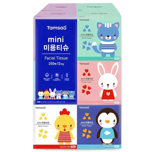 탐사 미니 미용티슈 250매, 250매입