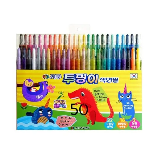 지구 2500 투명이 샤프식 색연필 _6색, 6색