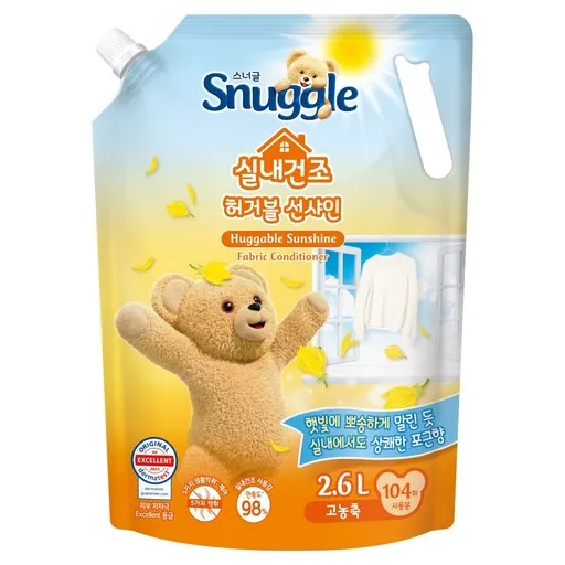 스너글 허거블 선샤인 섬유유연제 햇빛건조향 리필, 2.6L