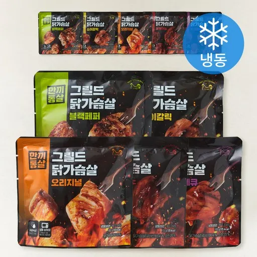 [로켓프레시] 한끼통살 그릴드 닭가슴살 5종 x 2p 세트 (냉동)