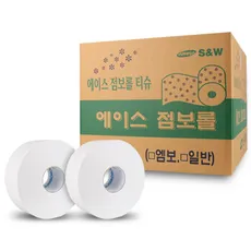 물에잘녹는 업소용 점보롤 화장지 500m 엠보싱 대용량 16롤, 16개입, 1개