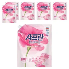 샤프란 핑크센세이션 섬유유연제 로즈향 리필, 1.6L