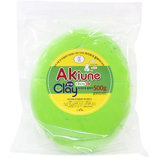 아키우네 유아용 지퍼백 클레이, 연두, 500g