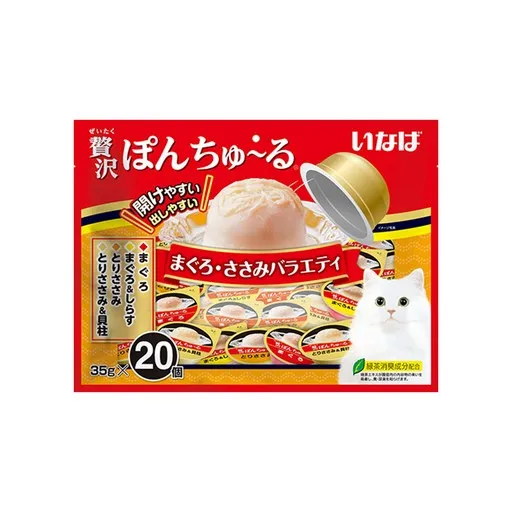 이나바 챠오 퐁츄르 챠오퐁 고양이 간식, 씨푸드 버라이어티 (TSC-113), 35g