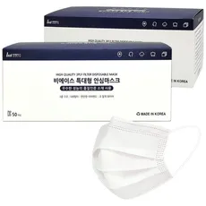 국산 일회용 덴탈 특대형마스크, 50개입, 1개, 특대형 블랙