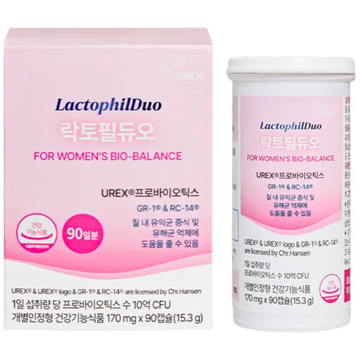 락토필듀오 덴마크 유산균 2개월분 60캡슐 국내 최초 여성 질유산균, 60정