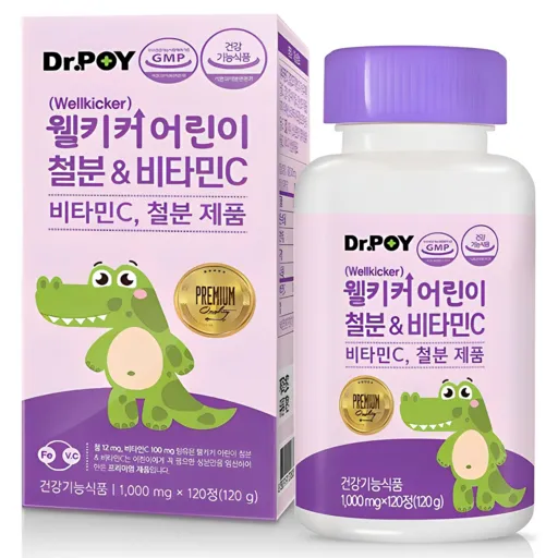 웰키커 어린이 철분 & 비타민C, 120정