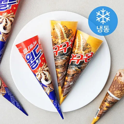 롯데웰푸드 월드콘 + 구구콘 세트 (냉동)
