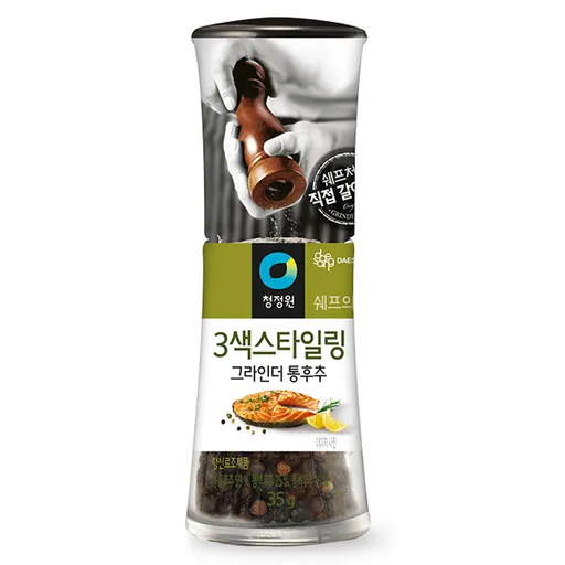 청정원 3색스타일링 그라인더 통후추, 35g