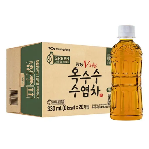 정상가 19600 광동 옥수수수염차 그린 무라벨, 500ml