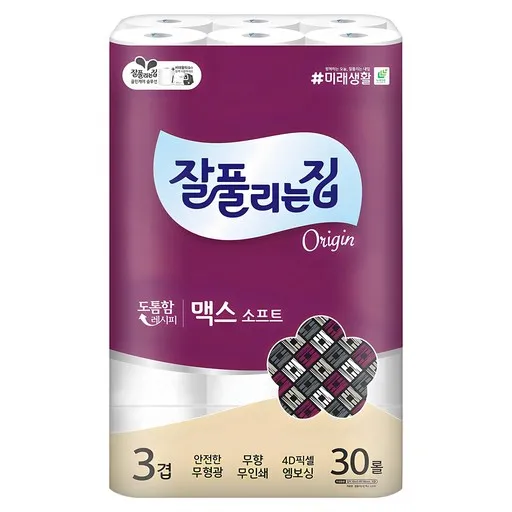 잘풀리는집 맥스 소프트 3겹 롤화장지