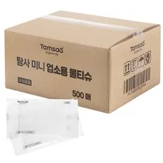 탐사 미니 업소용 물티슈, 500개, 43 g/m²