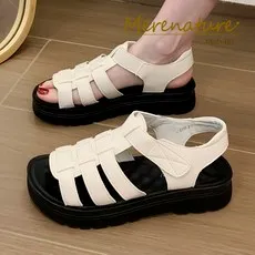 [오늘출발] 메르나뛰 캐주얼 통굽 클래디에이터 스트랩 찍찍이 여성 샌들 ME2332