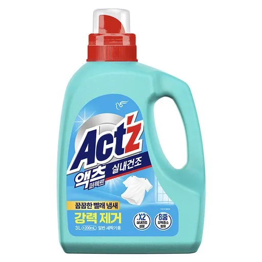 액츠 퍼펙트 실내건조 일반용 프레시 플로럴향 액상세제 본품, 3.2L