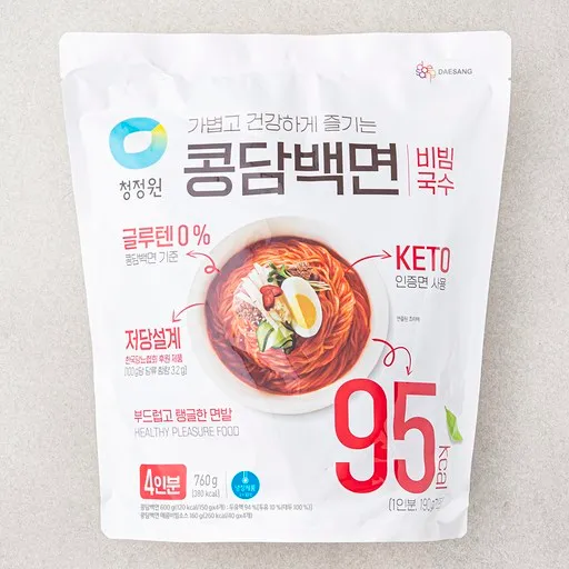 [로켓프레시] 청정원 콩담백면 비빔국수 4인분