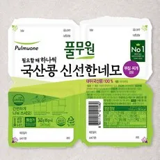 풀무원 국내산 콩 신선한 네모 두부, 340g