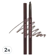 에뛰드 뉴 드로잉 아이브로우 오토펜슬 0.25g, 1호 다크브라운, 2개