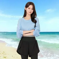 올레브 2in1 워터 레깅스 요가 물놀이 필라테스 9부 스포츠 바지