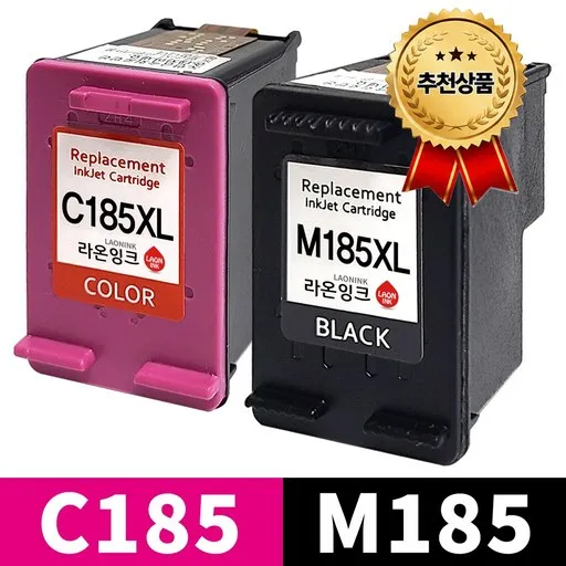 (800매 특대용량 세트) 삼성 INK-M185 C185 XL 호환잉크 SL-J1680 J1683 J1685 J1780W J1780DW J1785W M185XL C185XL